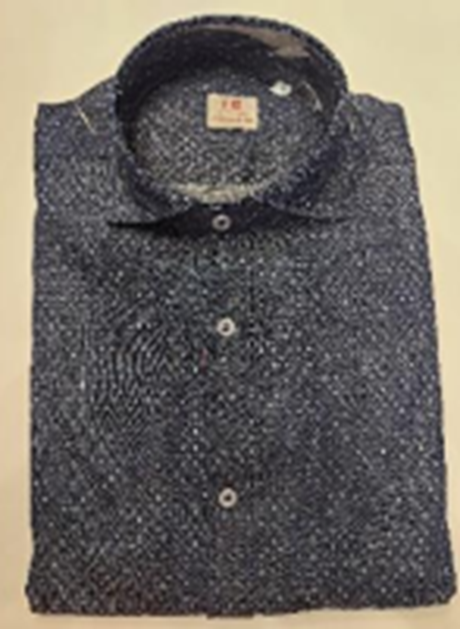 FB Fashion Men’s Dress Shirt FB Denium Dobby (Blue) Sizes: S