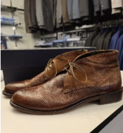 Platinium Line Leather Shoe - Montone Cuoio Chiaro  Size 45 (11.5)