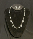 Silver-Plated Necklace & Earring Set with Swarovski Crystals