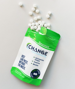 Spearmint Change Toothpaste Tablets, 1 month size