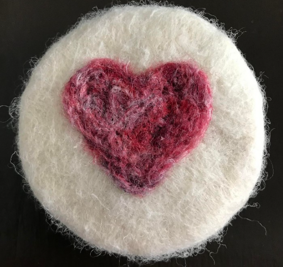Heart Felted Soap - Cranberry Wine