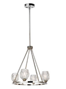 Polished Nickel 4 Light Chandelier