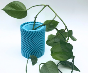 Small Twist Vase - Light Teal