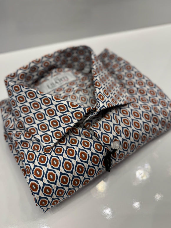 Orange Diamond Dress Shirt - 5XL - 25% OFF