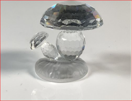 Swarovski Silver Crystal Mushrooms Figurine