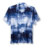 Tommy Bahama Men's Bahama Coast Palm Showers Camp Shirt | Glacier Blue - 3XL