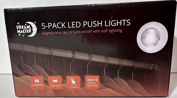 Box of 5 LED Push Lights
