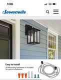 DEWENWILS Outdoor Wall Light with Dusk to Dawn Sensor