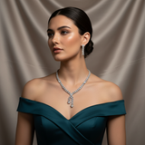 Cascading Floral Y-Drop Necklace Set