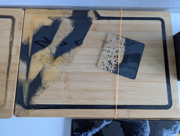 Charcuterie Board - Black and Gold