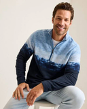 Tommy Bahama Azul Tides Ombré Half-Zip Sweatshirt | Blues - Large