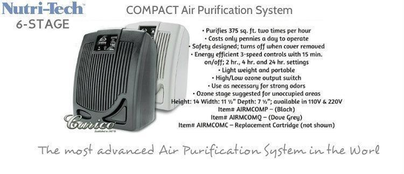 6 Stage Black Nutri-Tech Air Purifier - Refurbished