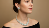 Art Deco Baguette Crystal Necklace Set