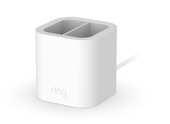 Ring charging station for quick release battery pack