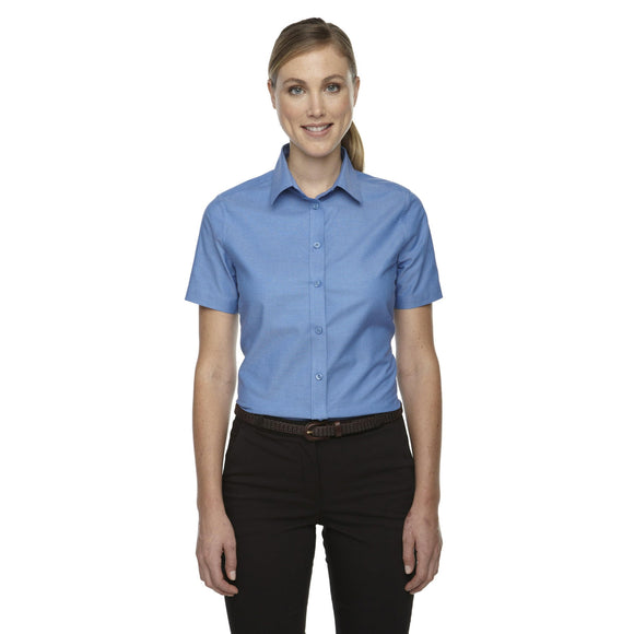 North End Ladies' Maldon Short-Sleeve Oxford Shirt- Medium