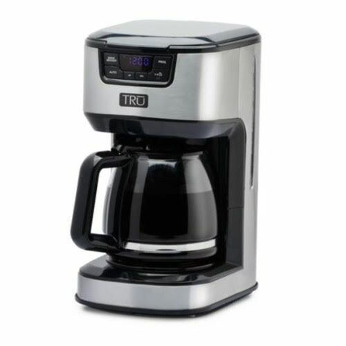 TRU 12 Cup Digital Coffee Maker, 12 cup, Glass, Digital