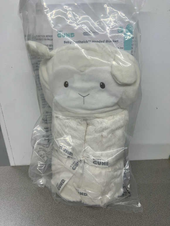 Baby Hooded Blanket - Llama (white)