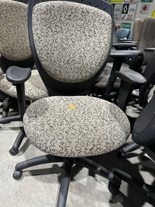 Cream/Black Office Chairs -Slightly Used