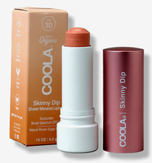 Mineral LipLux Organic Tinted Lip Balm sunscreen SPF 30 Skinny Dip