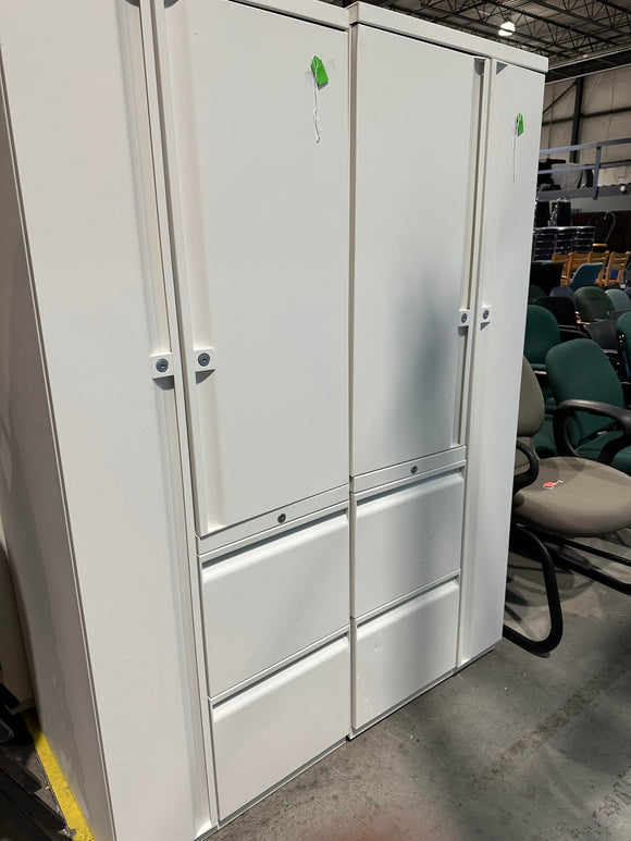 Storage Clothes/File Cabinets White/Lockable  Slightly Used