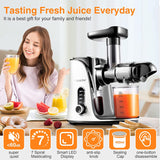 AMZCHEF Slow Juicer with Two Speed Modes GM3001