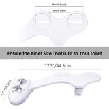 Amzdeal Bidet, Hot and Cold Bidet Attachment for Toilet, Self Cleaning Dual Nozzle