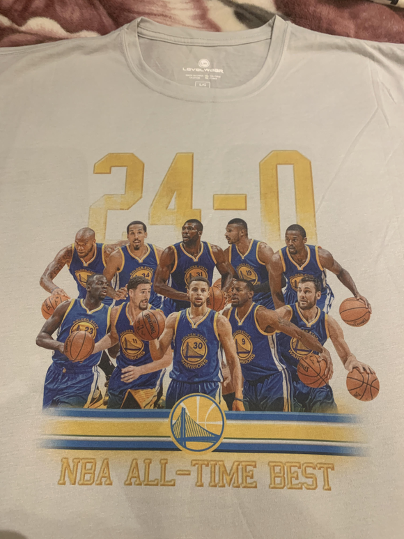 Golden State Warriors 24 Wins TShirt   X Large