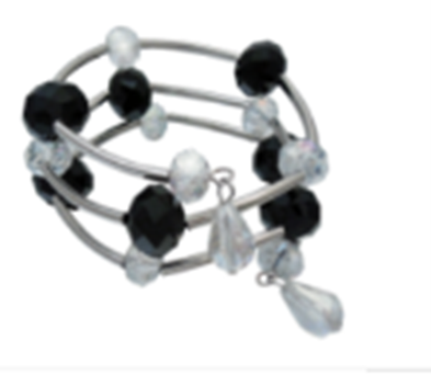 Lucy-in-the Sky Bracelet  Black/Clear Colour