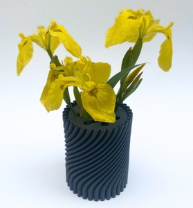 Small Twist Vase - Dark Grey