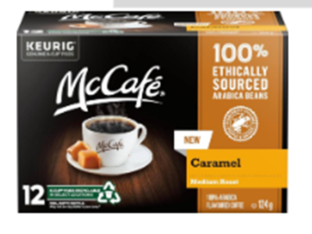Case of 12 McCafé Premium Caramel Coffee K-Cups