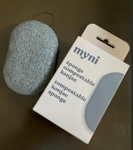 Myni Konjac Sponges, Black