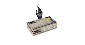 Tuff Black Disposable Nitrile Gloves, Powder-Free - XXL Size