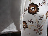 Bronze Silk Embroidery Tablecloth + 12 Napkins