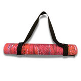 ToulaFit Yoga, Exercise Mat - Red Feathers