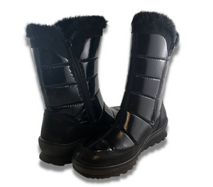 Remonte Black Side-Zip Boot with Lambswool Lining - Women's 6