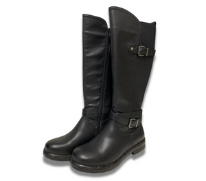 Lady Comfort Adeline Black Leather Boot - Women's 5.5