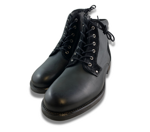 Biotime Luca Black Leather Casual Boots - Mens 9