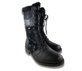 Remonte Black Lace-up Boot with Lambswool Lining - Women's 8