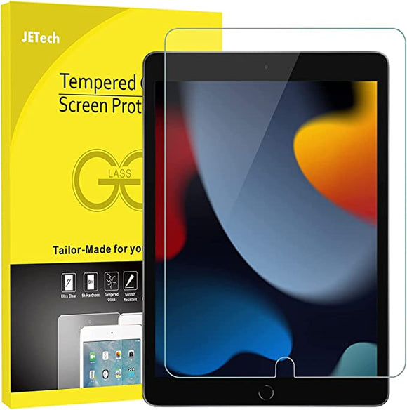 JETech Screen Protector Compatible with iPad (10.2-Inch, 2021/2020/2019 Model, 9/8/7 Generation), Tempered Glass Film