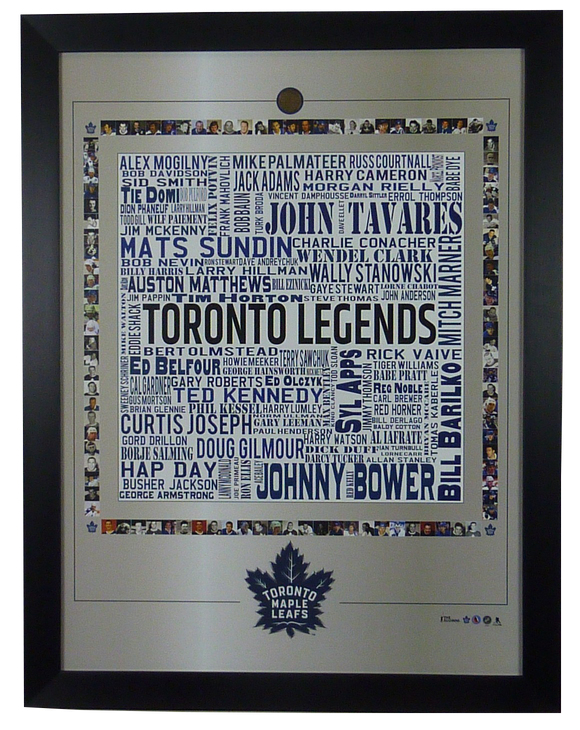 Framed Toronto Maple Leaf Player Word Art - SKU# 64-191
