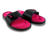 Under Armour Black/Pink Strap Sport Sandals - Women's 11