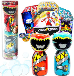 SABAN Power Rangers Bathroom Set for Kids, Toddlers - 5 Pc Power Rangers Accessories Bundle with Bubble Bath, Stickers, Power Coin, and More