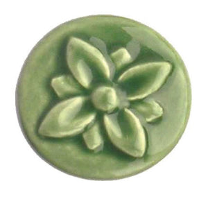 Ceramic Fleur Knob - Green