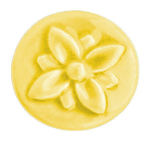 Ceramic Fleur Knob - Yellow