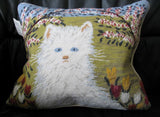 White Cat - Pillow cover