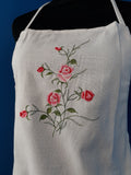 Embroidered Red Roses 5 Piece Linens set
