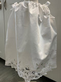 Spring Dress - White - Battenburg Lace Colour Embroidery
