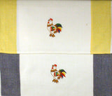 Embroidered Rooster 8-pieces Kitchen set 100% Cotton