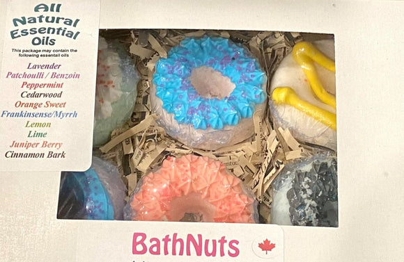 6 Pack of Bath Bombs (Donut Style)