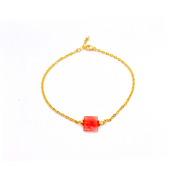 Little Gemmies Gold Filled Bracelet - Cherry Quartz